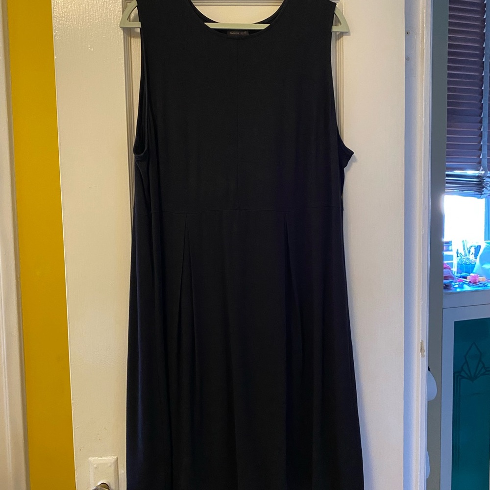 J. Jill Chic Black Sleeveless Midi Dress